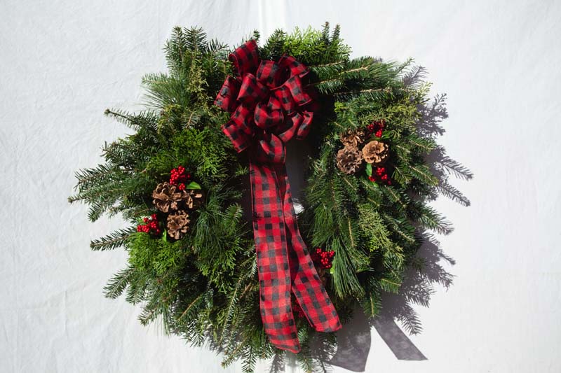 Winter Gnomes, Green, Buffalo Plaid, Snowflakes, Ribbon, Wired Edges, –  Wreaths Of Circle Creek